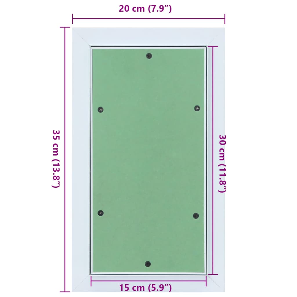 vidaXL Πάνελ Πρόσβασης Πράσινο και Ασημί 20 x 35 εκ