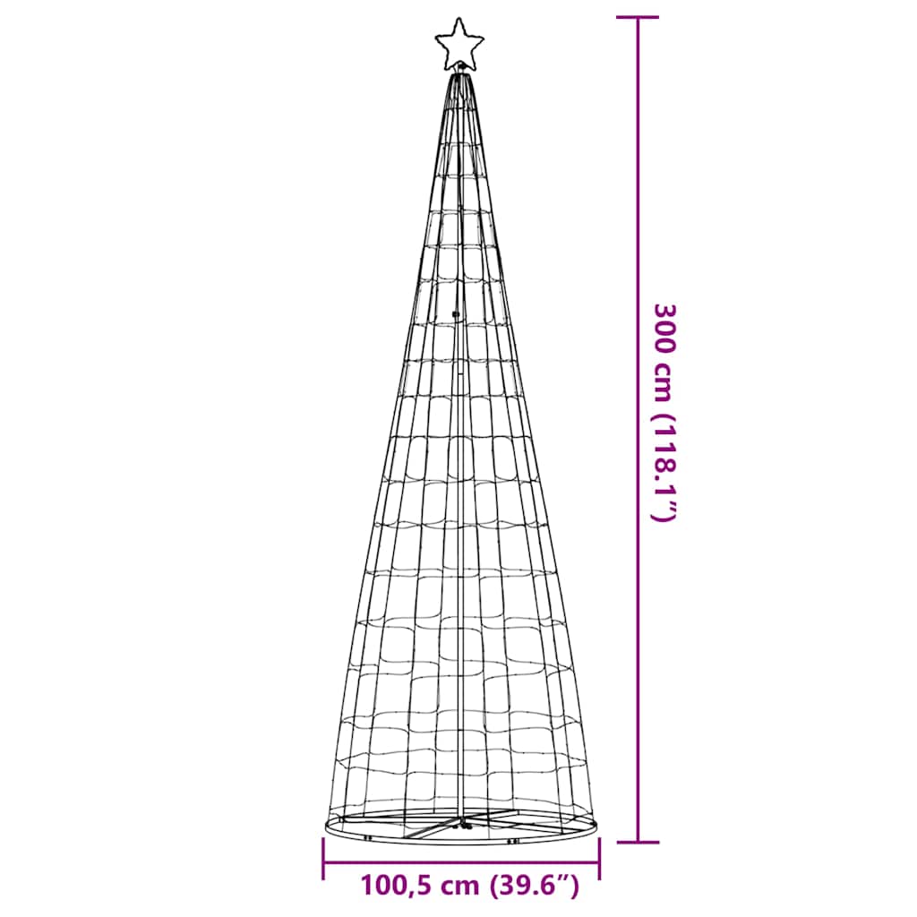 vidaXL Χριστουγεννιάτικο δέντρο LED 550 LED μπλε 300 εκ.