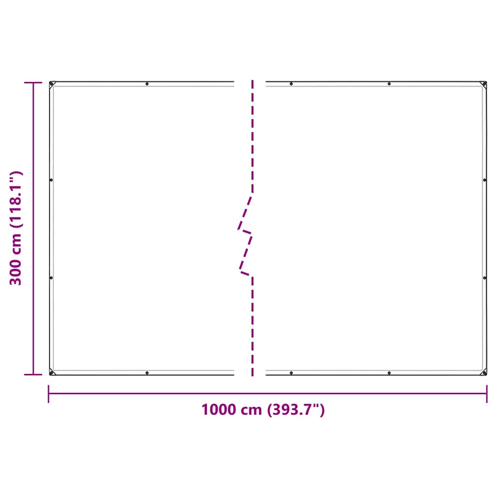 vidaXL Κάλυμμα φυτών με οπές 3x10 m PVC