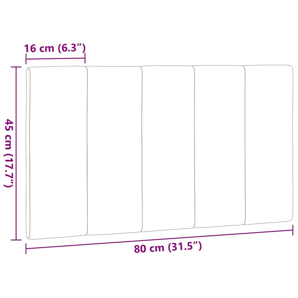 vidaXL Μαξιλάρι για Κεφαλάρι Μαύρο 80 εκ. Υφασμάτινο