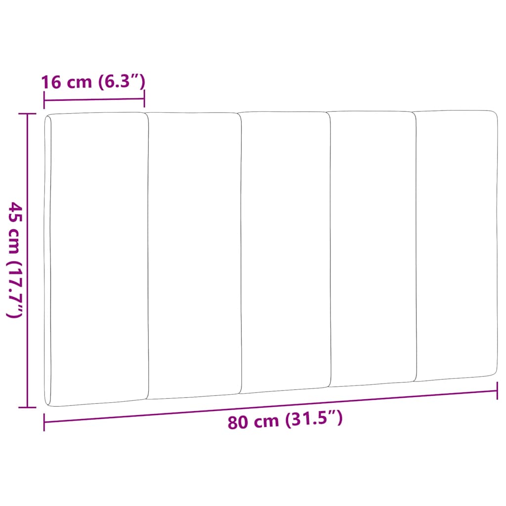 vidaXL Μαξιλάρι για Κεφαλάρι Hanko Κρεμ 80 εκ. Υφασμάτινο