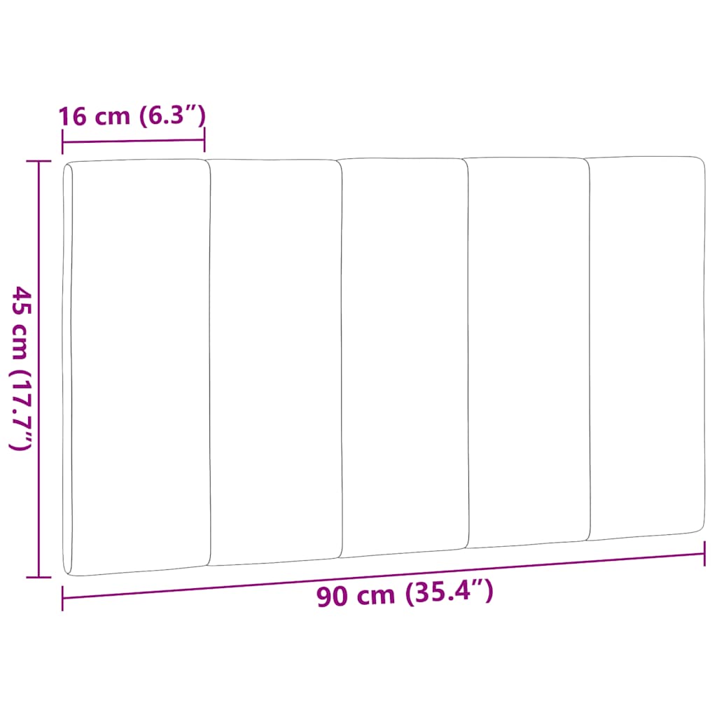 vidaXL Μαξιλάρι για Κεφαλάρι Σκούρο Γκρι 90 εκ. Υφασμάτινο