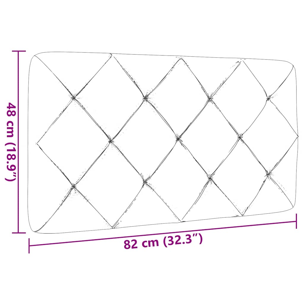 vidaXL Μαξιλάρι για Κεφαλάρι Σκούρο Καφέ 80 εκ. Υφασμάτινο