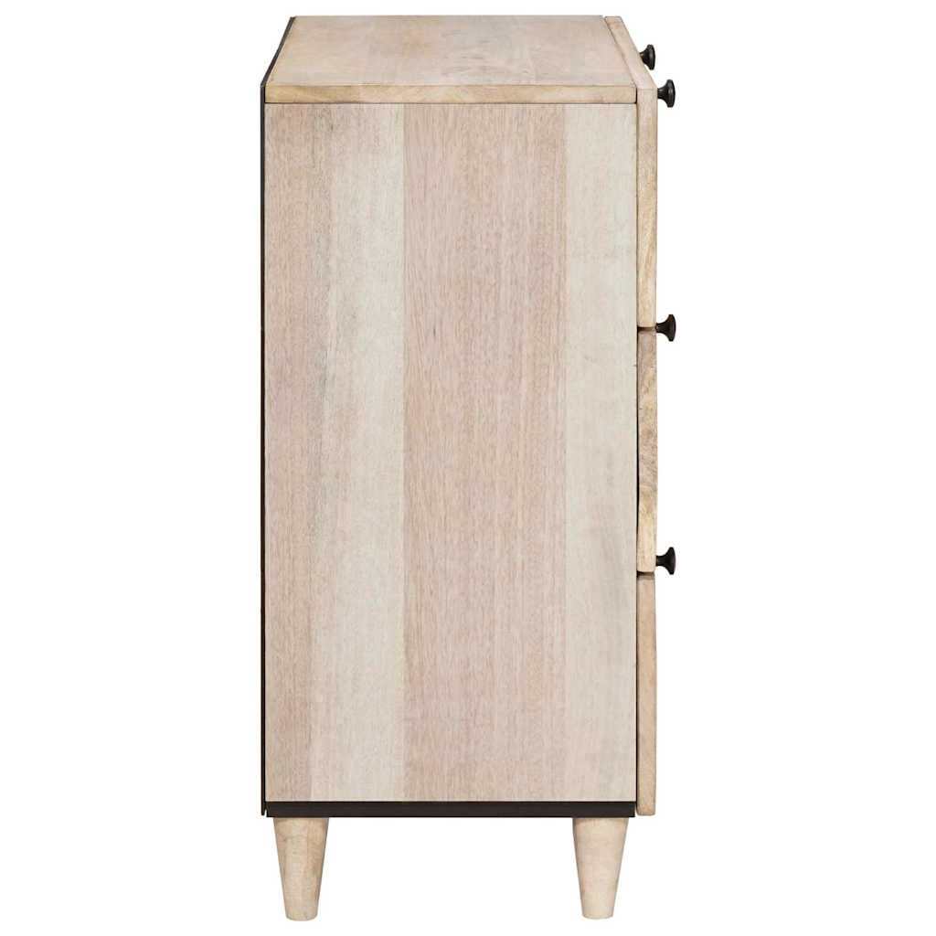 vidaXL Πλαϊνό γραφείο 2 pcs Λευκό 120 x 33,5 x 75 εκ Μασίφ ξύλο μάνγκο