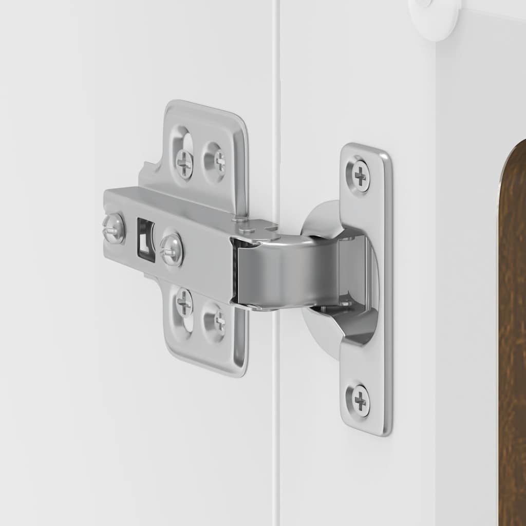 vidaXL Ντουλάπι τοίχου κουζίνας με γυάλινη πόρτα "Lucca" Καφέ δρυς