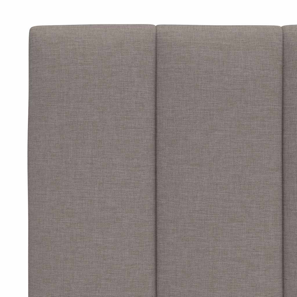 vidaXL Κρεβάτι με Στρώμα Hanko Taupe 100 x 200 εκ. Υφασμάτινο