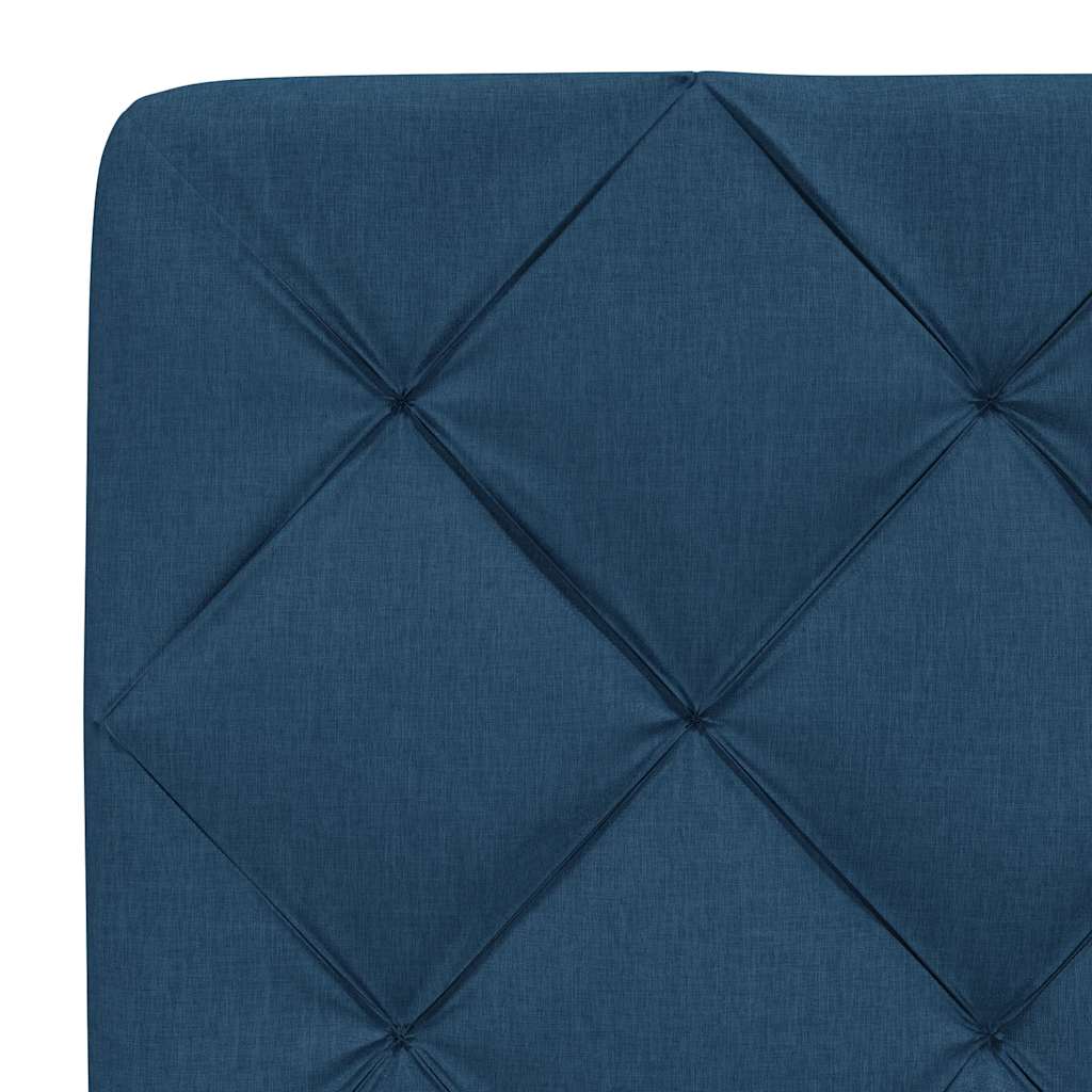 vidaXL Κρεβάτι με Στρώμα Μπλε 160x200 εκ. Υφασμάτινο