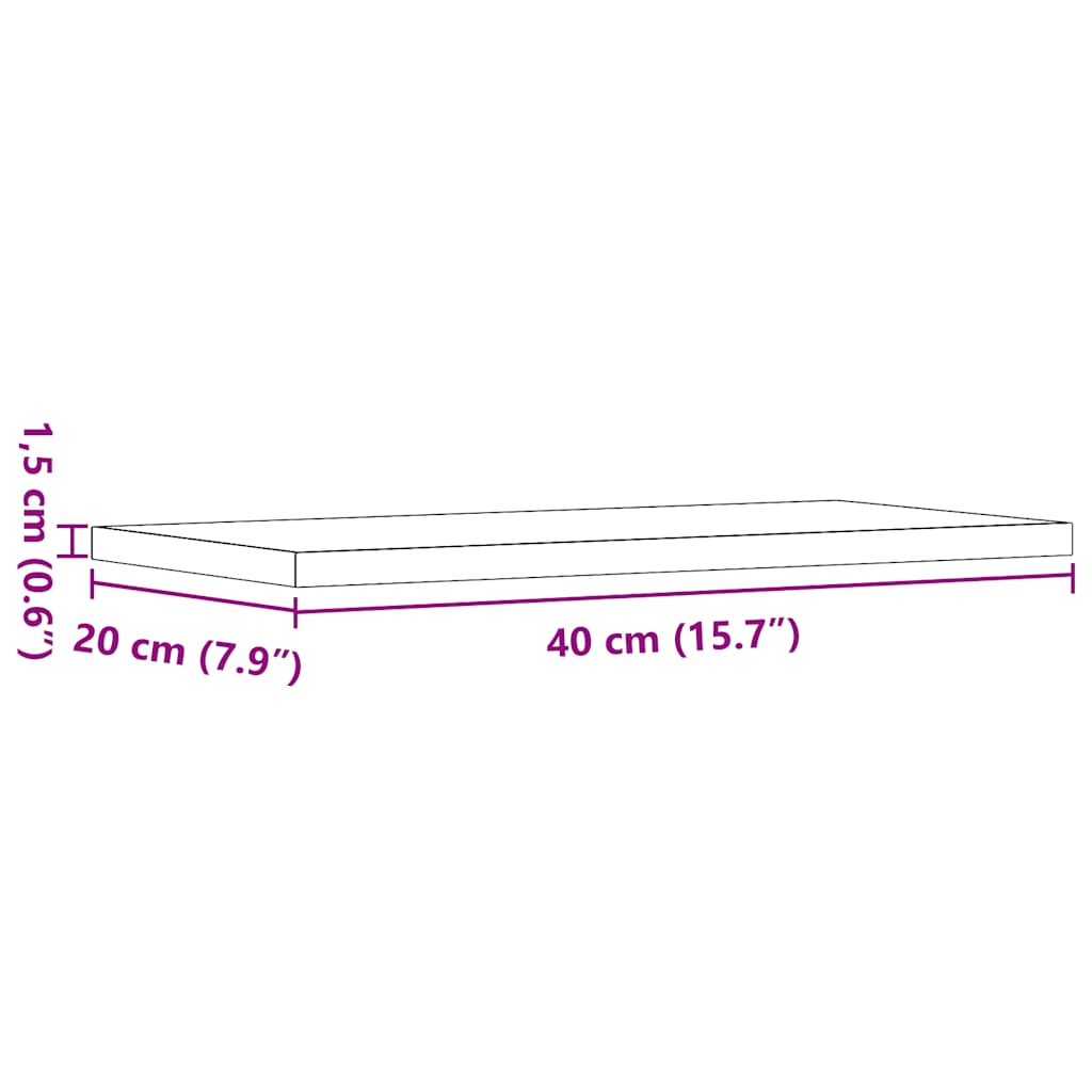 vidaXL Ράφια Τοίχου 4 τεμ. Artisan Δρυς 40x20x1,5εκ. από Επεξεργ. Ξύλο