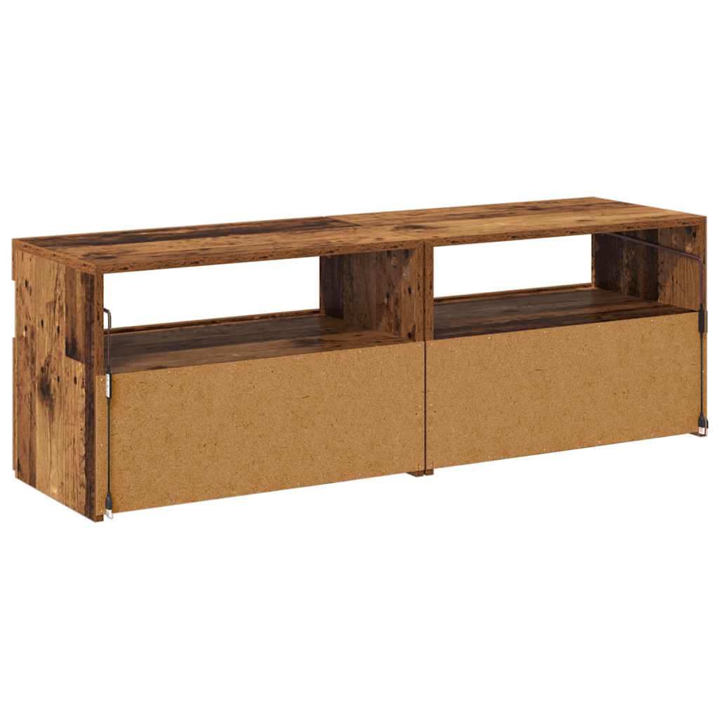 vidaXL σετ ντουλαπιών τηλεόρασης 2 τεμαχίων με φώτα LED