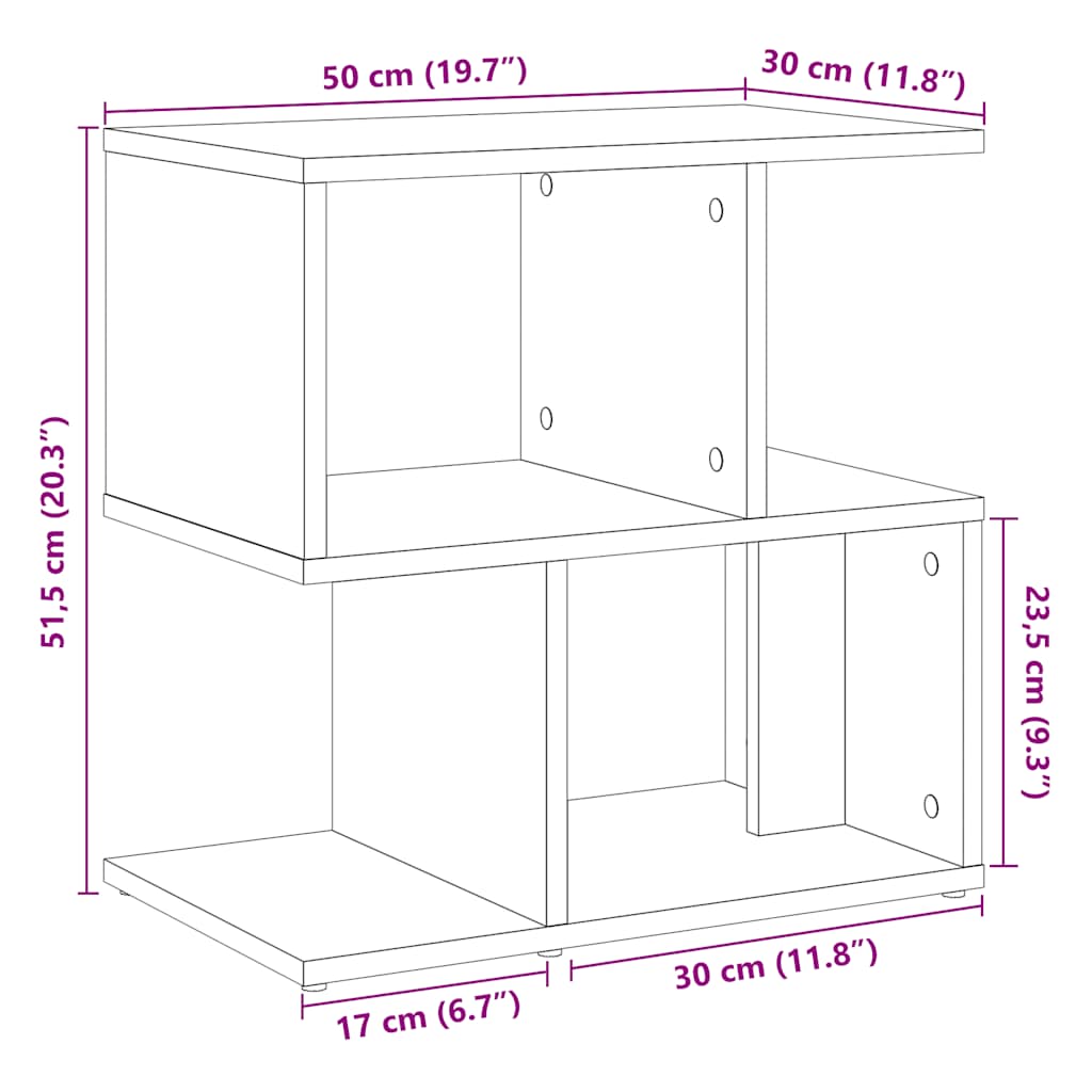 vidaXL Κομοδίνα 2 τεμάχια Παλιό ξύλο 50x30x51,5 cm Κατασκευασμένο ξύλο