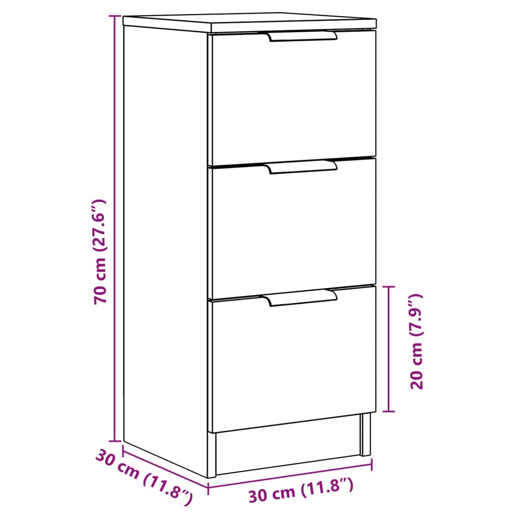 vidaXL Ντουλάπι Παλιό Ξύλο 30 x 30 x 70 εκ. από Επεξεργασμένο Ξύλο