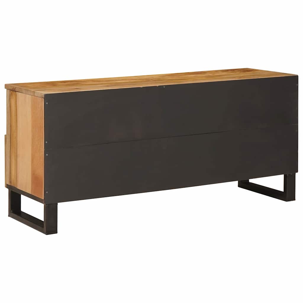 vidaXL Ντουλάπι TV με συρτάρι Καφέ 100 x 33 x 46 εκ Στερεό ξύλο μάνγκο