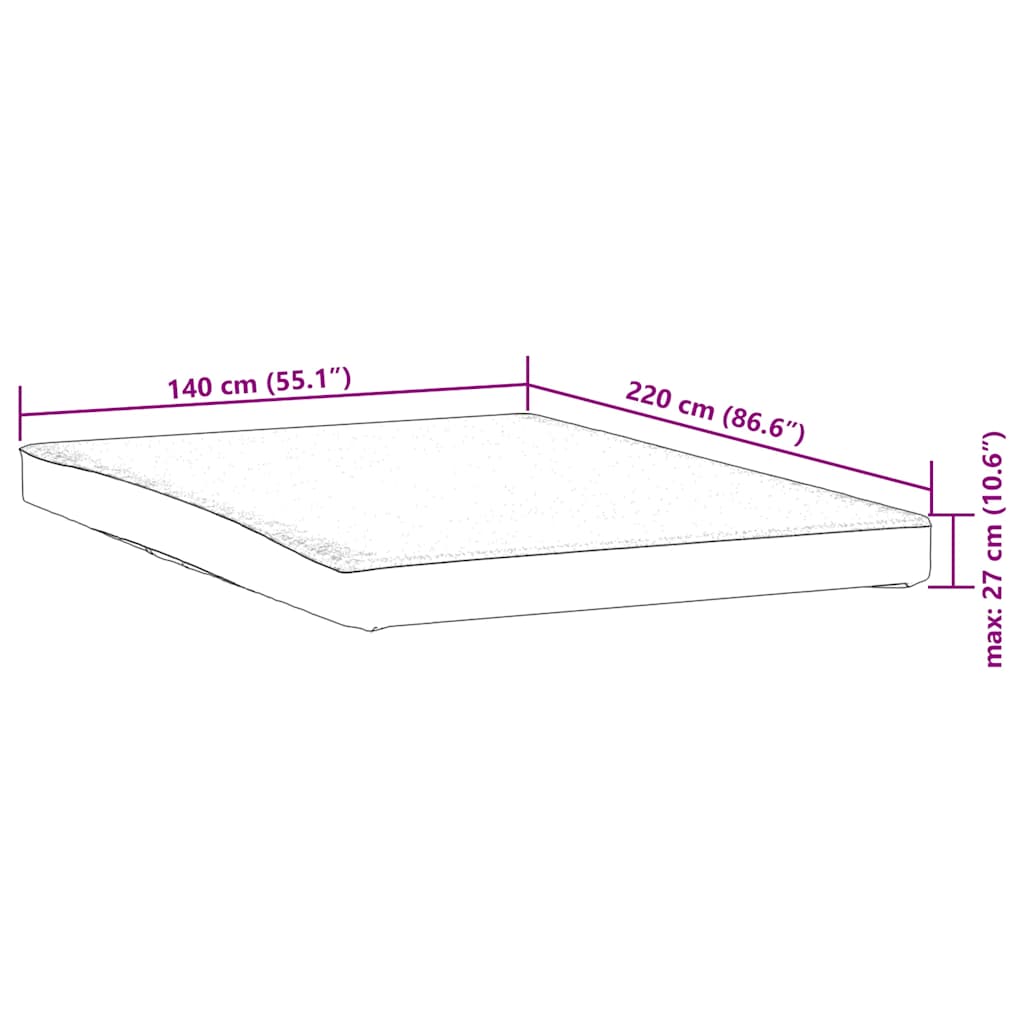 vidaXL Προστατευτικό στρώματος Λευκό 140x220 εκ. Αδιάβροχο