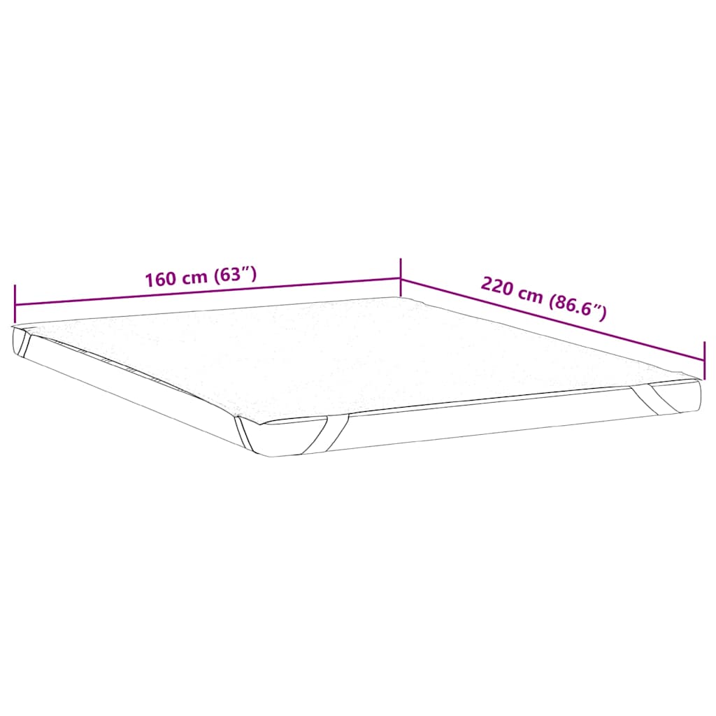 vidaXL Προστατευτικό στρώματος Λευκό 160x220 εκ. Αδιάβροχο