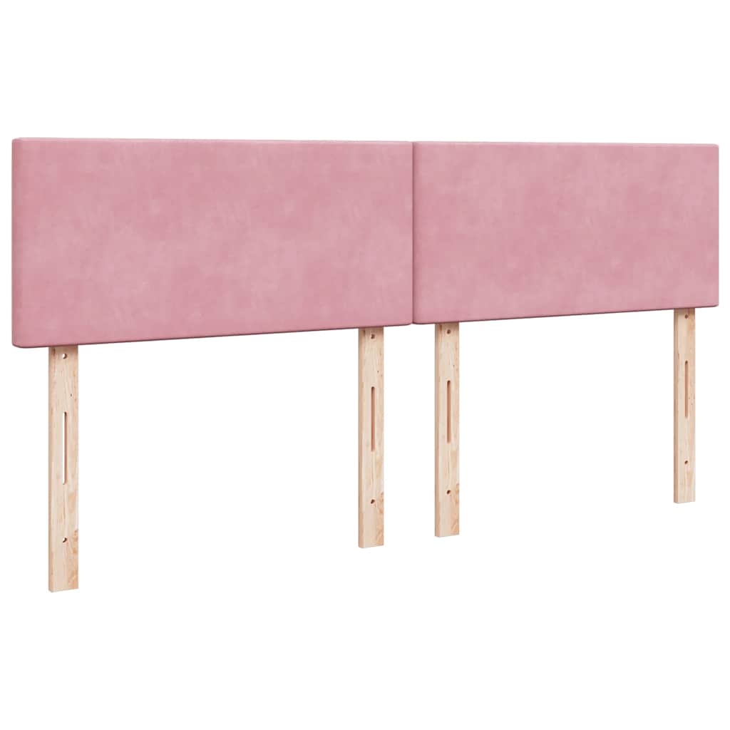 vidaXL Οθωμανικό κρεβάτι με στρώμα ροζ 160x200cm Βελούδο
