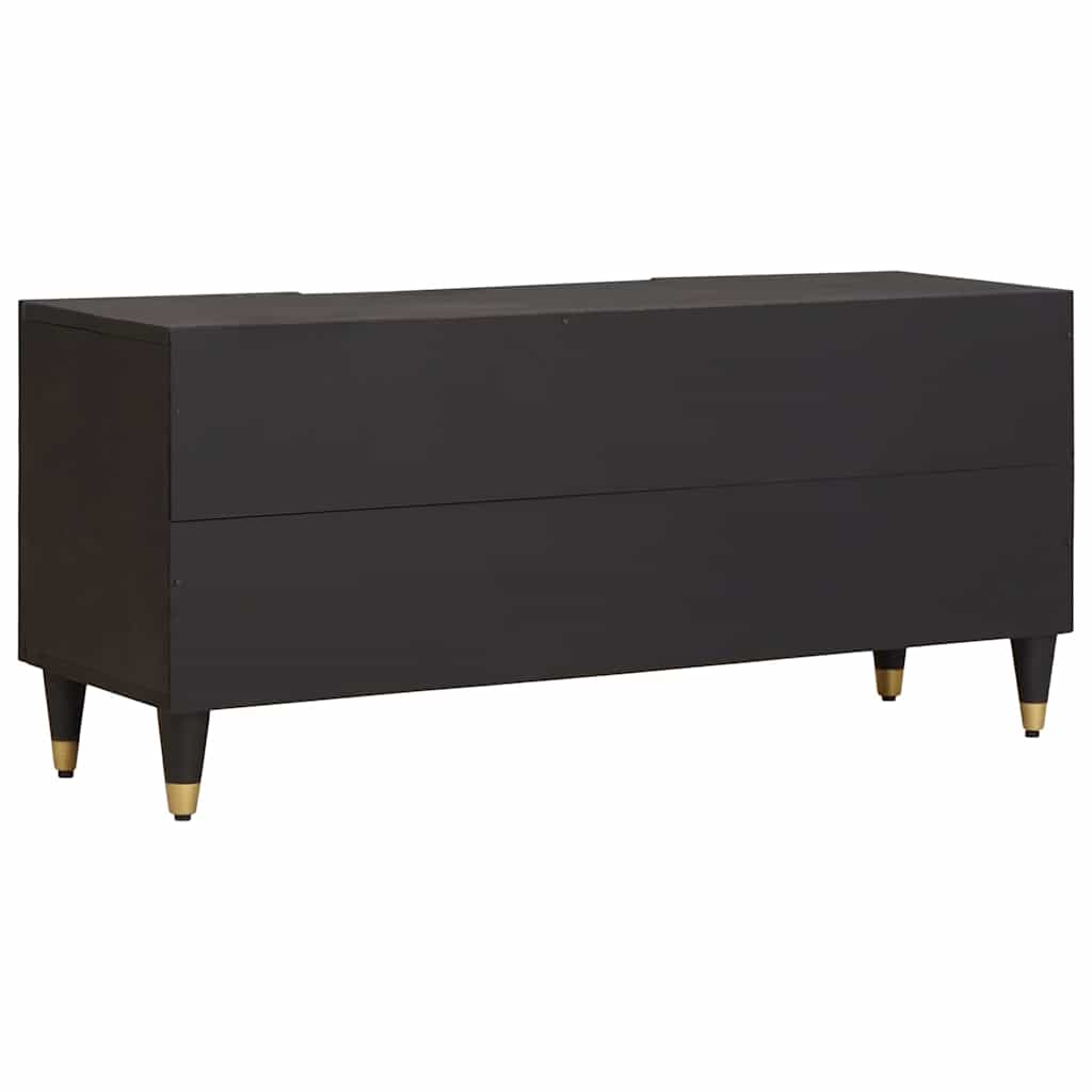vidaXL Ντουλάπι TV με ράφι Μαύρο 105 x 33 x 46 εκ. Στερεό ξύλο μάνγκο