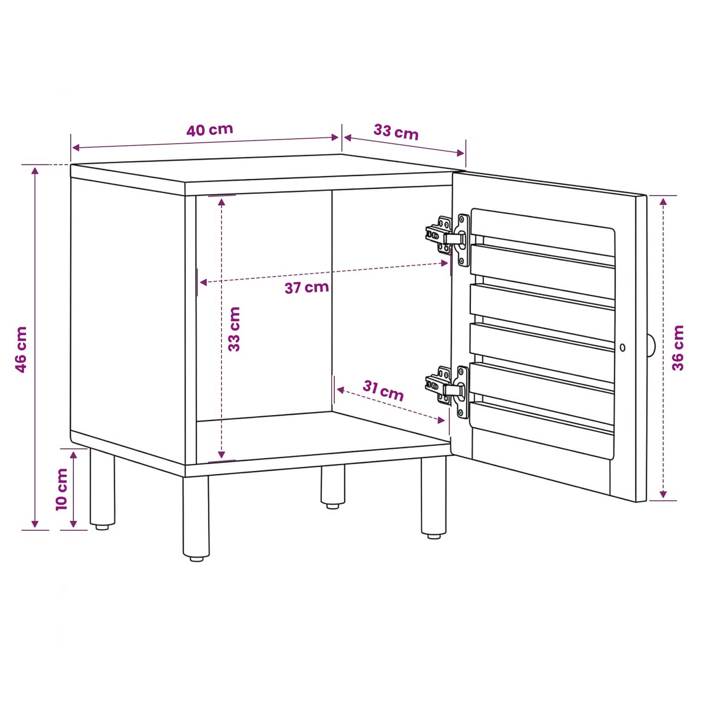 vidaXL Κομοδίνο 2 τμχ. Φυσικό 40 x 33 x 46 εκ. Στερεό ξύλο μάνγκο