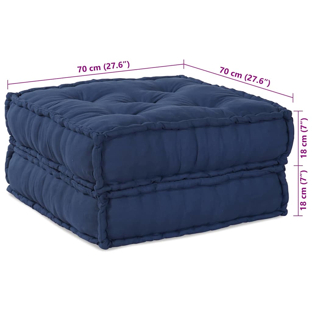 vidaXL Μονάδα Μοντέρνου Καναπέ 2 pcs Ινδικο 140 x 70 x 36 εκ Ύφασμα