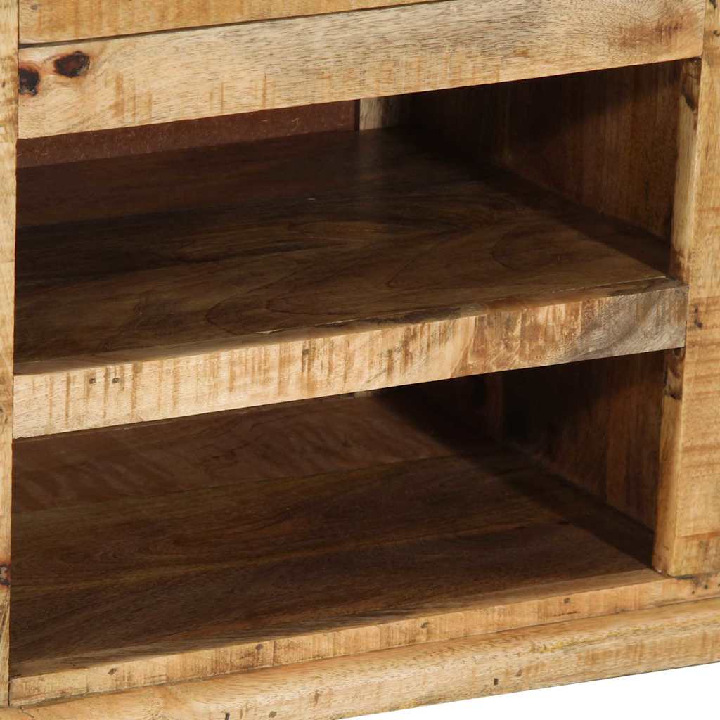 vidaXL παγκάκι με συρτάρι Καφέ 110 x 35 x 50 εκ Ακατέργαστο Μάνγκο