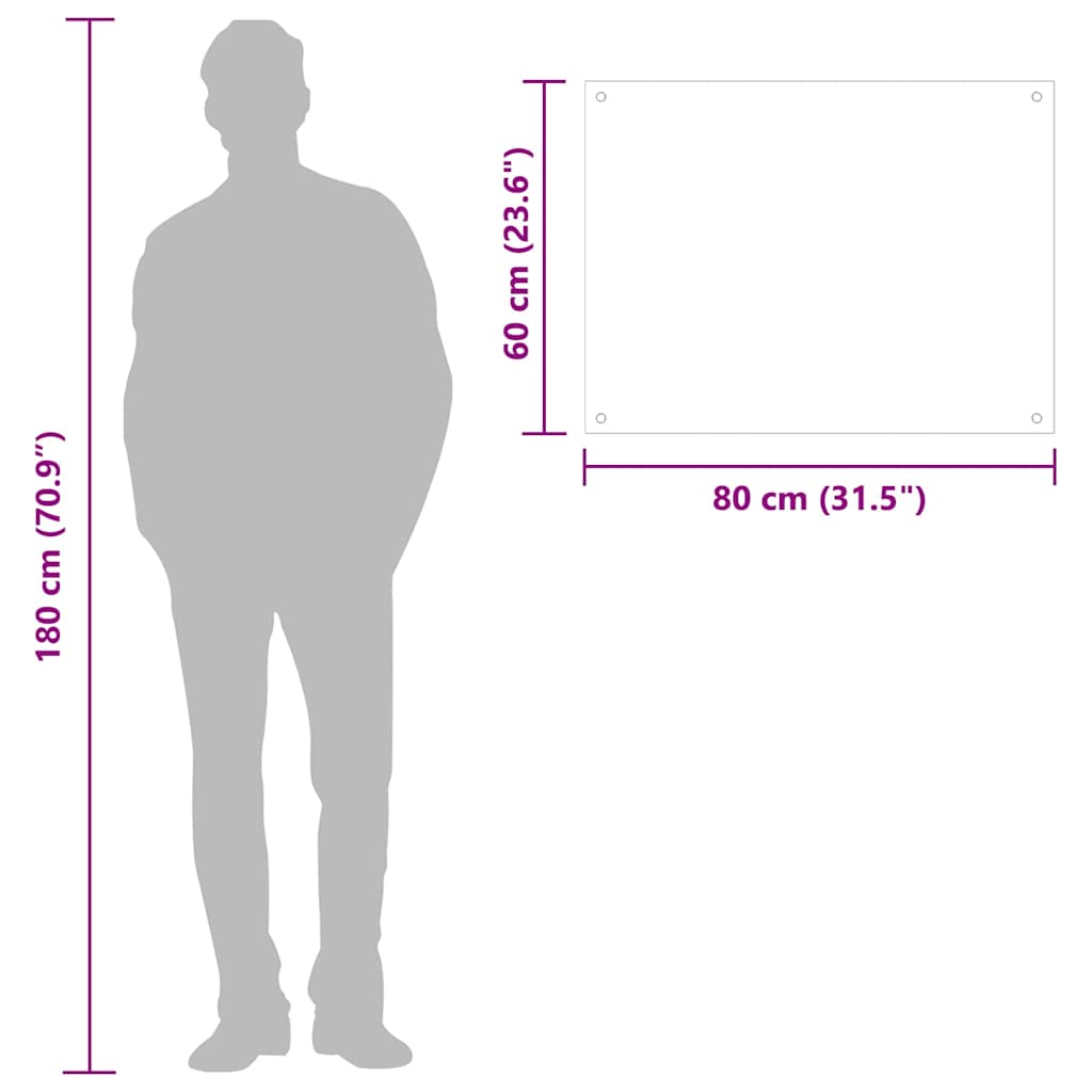 vidaXL Πλάτες Κουζίνας 2 τεμ. Διαφανής 80 x 60 εκ. από Ψημένο Γυαλί