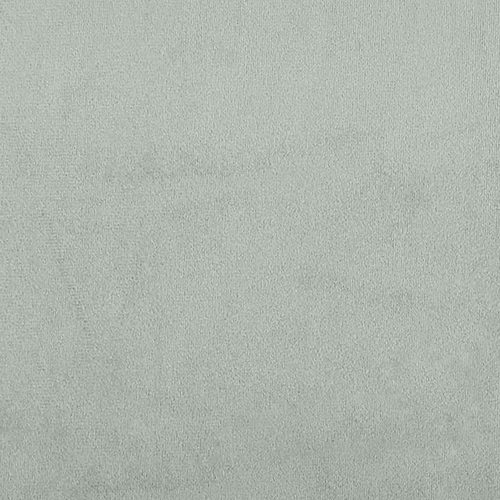 vidaXL Κρεβάτι Boxspring με Στρώμα Ανοιχτό Γκρι 160x220 εκ. Βελούδινο