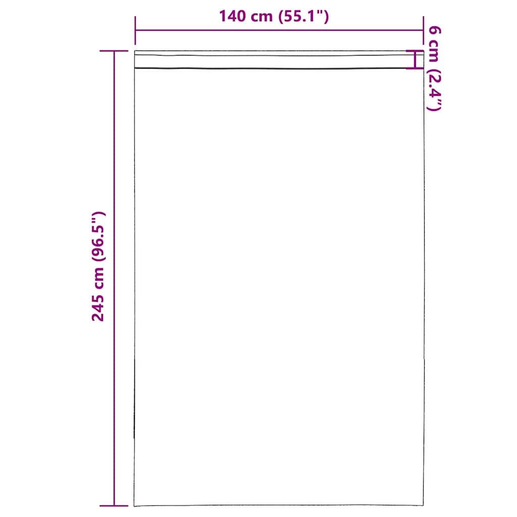 vidaXL Κουρτίνες Voile με τσέπες ράβδου 2 τεμάχια Λευκό