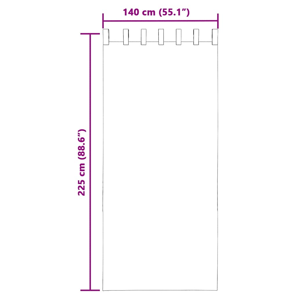 vidaXL Κουρτίνες Voile με Θηλιές 2 τεμ. Πορτοκαλί 140x225 εκ.