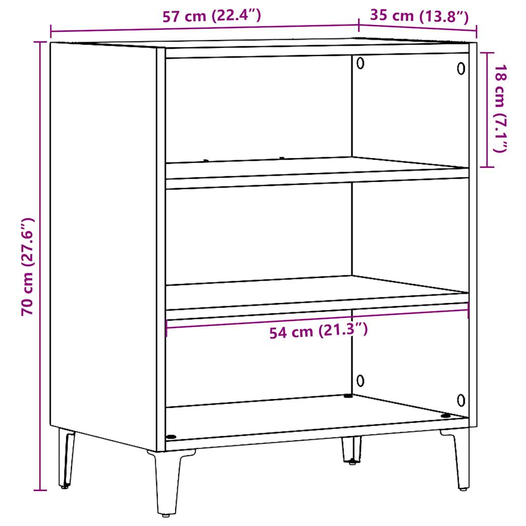 vidaXL Ντουλάπι Παλ. Ξύλο 57x35x70 εκ. από Επεξεργασμένο Ξύλο