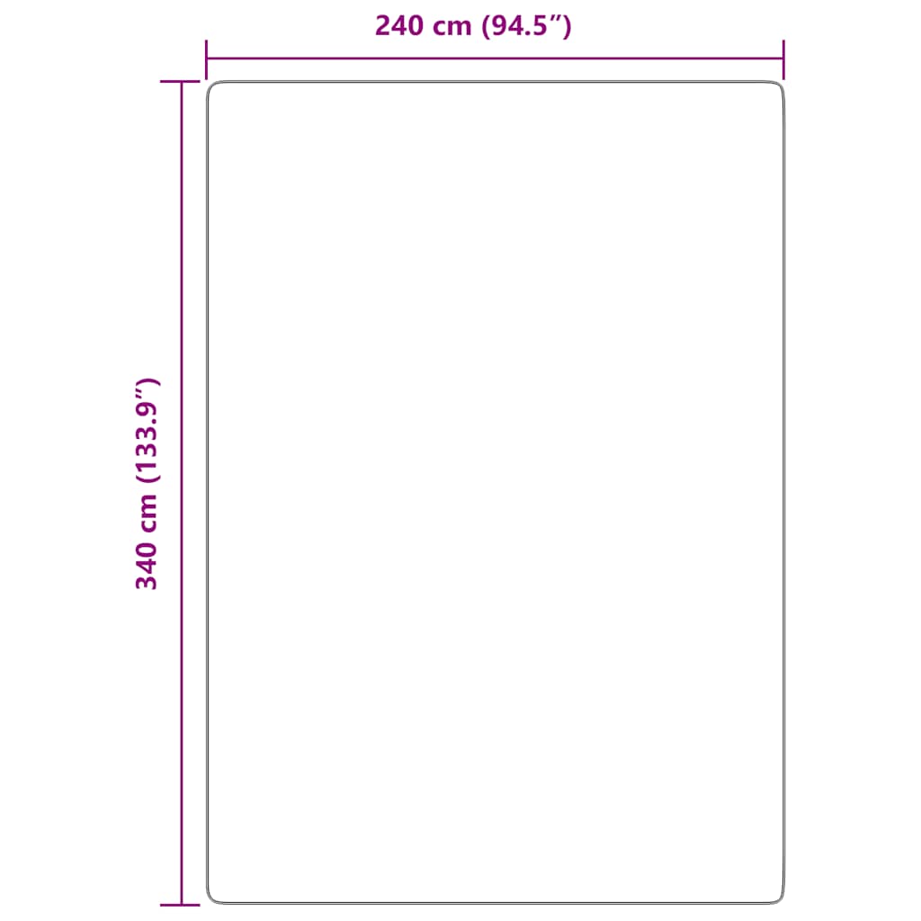 vidaXL Χαλί Shaggy με Ψηλό Πέλος NAVARRA Ανοιχτό Γκρι 240x340 εκ.