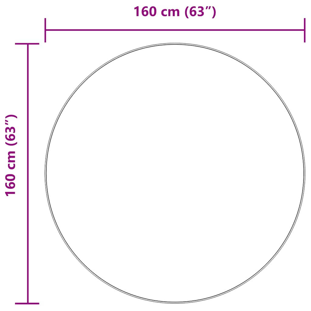 vidaXL Χαλί Shaggy με Ψηλό Πέλος NAVARRA Σκούρο Γκρι 160x160 εκ.