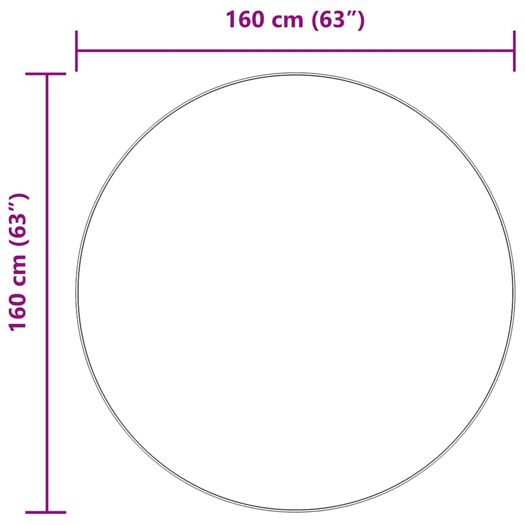 vidaXL Χαλί Shaggy με Ψηλό Πέλος NAVARRA Σκ. Ροζ 160x160 εκ.