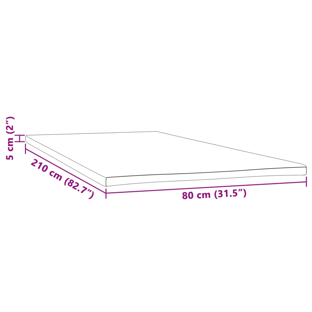 vidaXL Ανώστρωμα 80 x 210 εκ. 5 εκ.