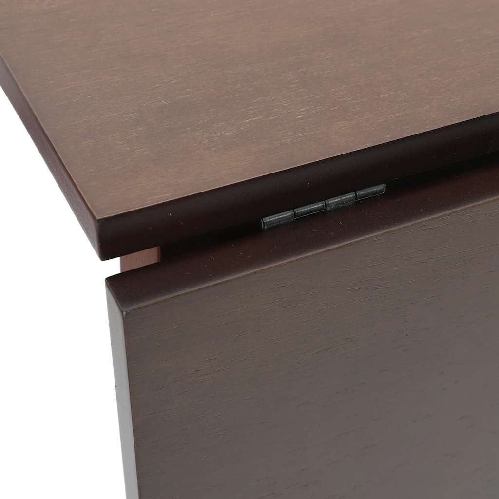 vidaXL Τραπέζι τραπεζαρίας καφέ μασίφ ξύλο καουτσούκ