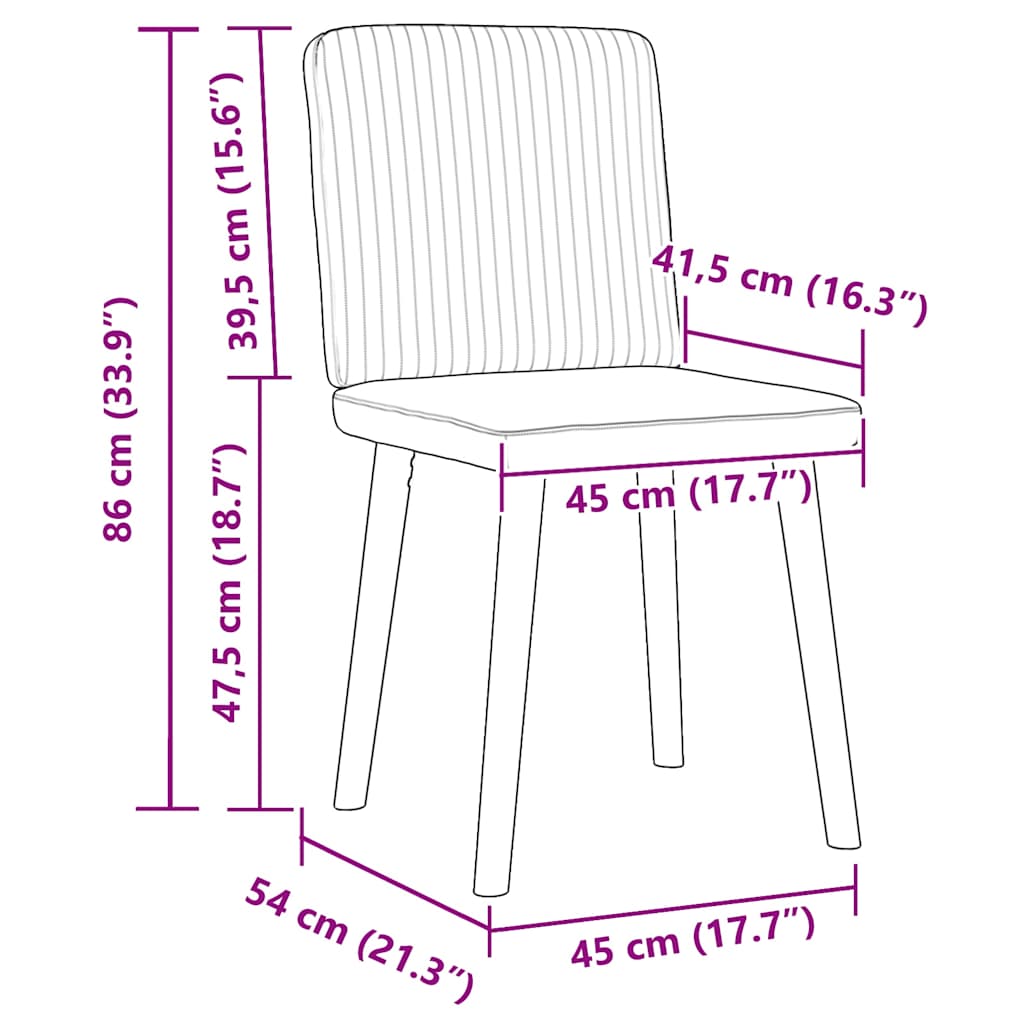 vidaXL Καρέκλες Τραπεζαρίας 6 τεμ. Μαύρες Υφασμάτινες