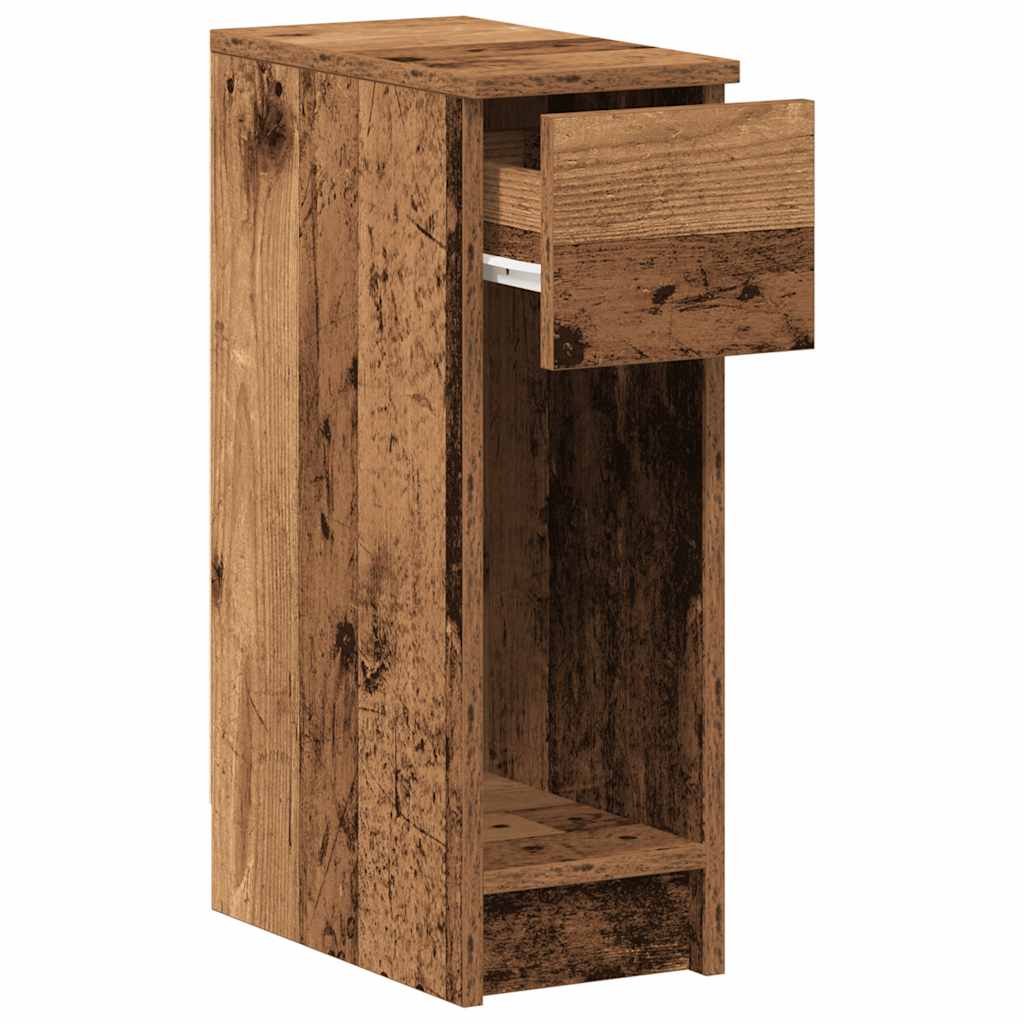vidaXL Κομοδίνο με συρτάρι Όψη Παλαιού Ξύλου 20x36x60 εκ.