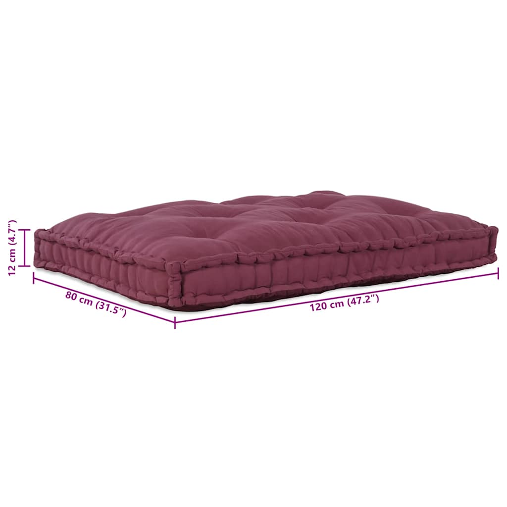 vidaXL Μαξιλάρι για καναπέ παλέτας Καφετί 120 x 80 x 12 cm Ύφασμα