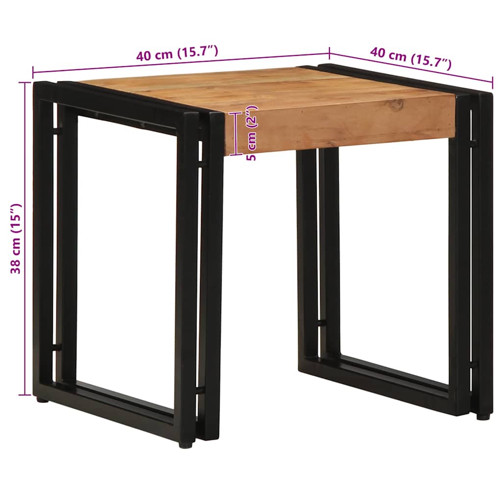 vidaXL Τραπεζάκι σαλονιού Καφέ 40 x 40 x 38 cm Στερεό Ξύλο Ακακίας