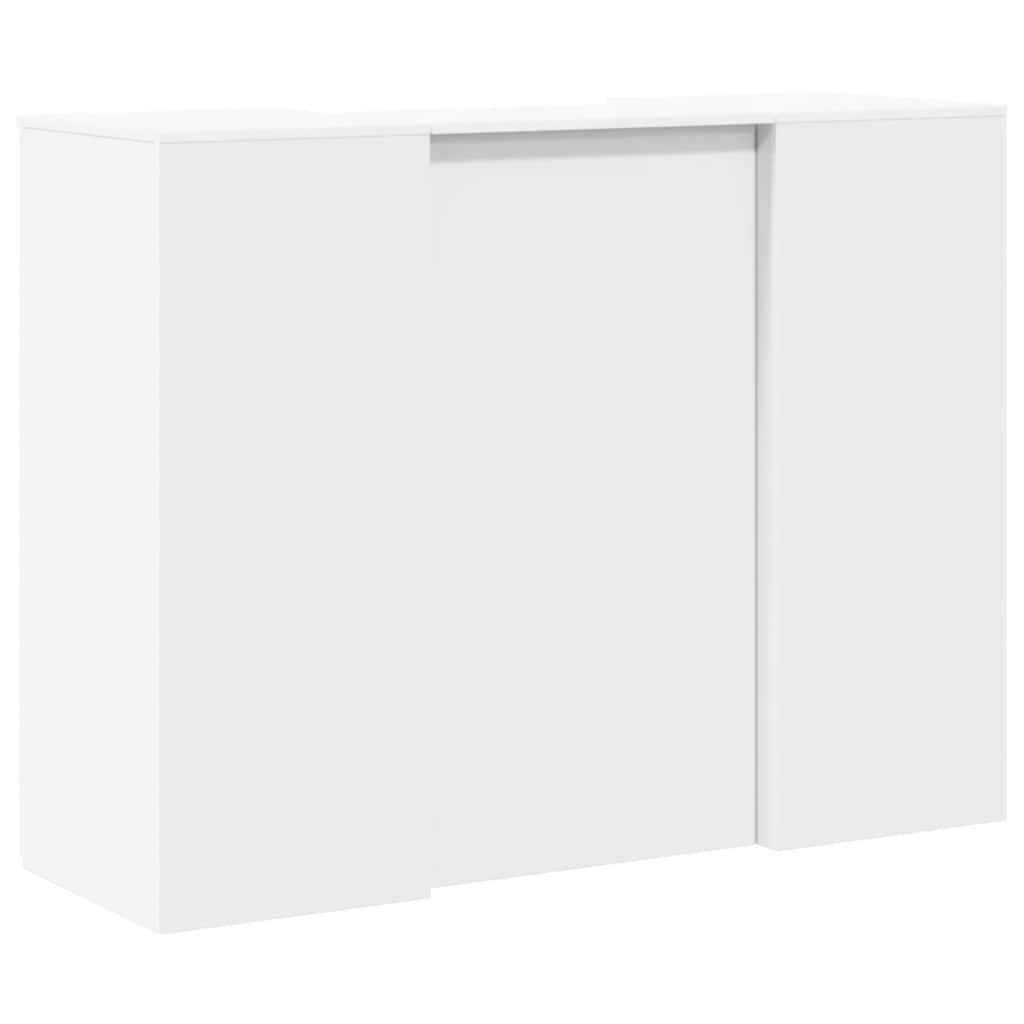 Γραφείο υποδοχής vidaXL Λευκό 135x50x103,5 cm Κατασκευασμένο ξύλο