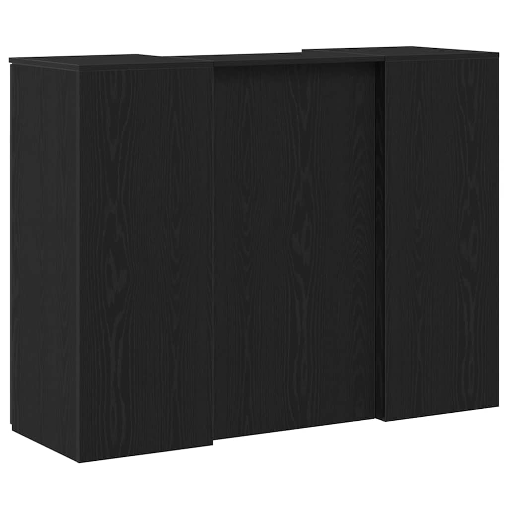 vidaXL Γραφείο υποδοχής Μαύρο Δρυς 135x50x103,5 εκ. Επεξεργασμένο Ξύλο
