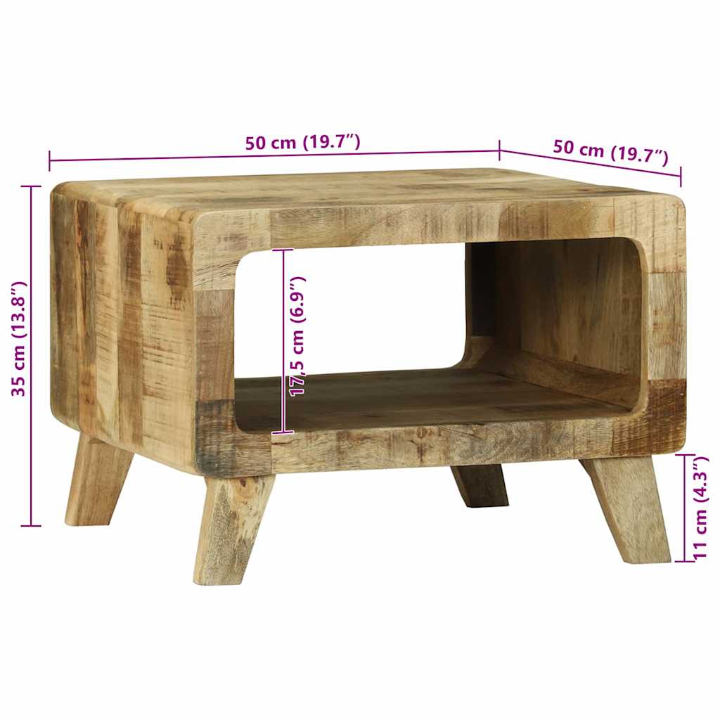 vidaXL Τραπεζάκι σαλονιού Καφέ 50 x 50 x 35 cm Στερεό ξύλο μάνγκο