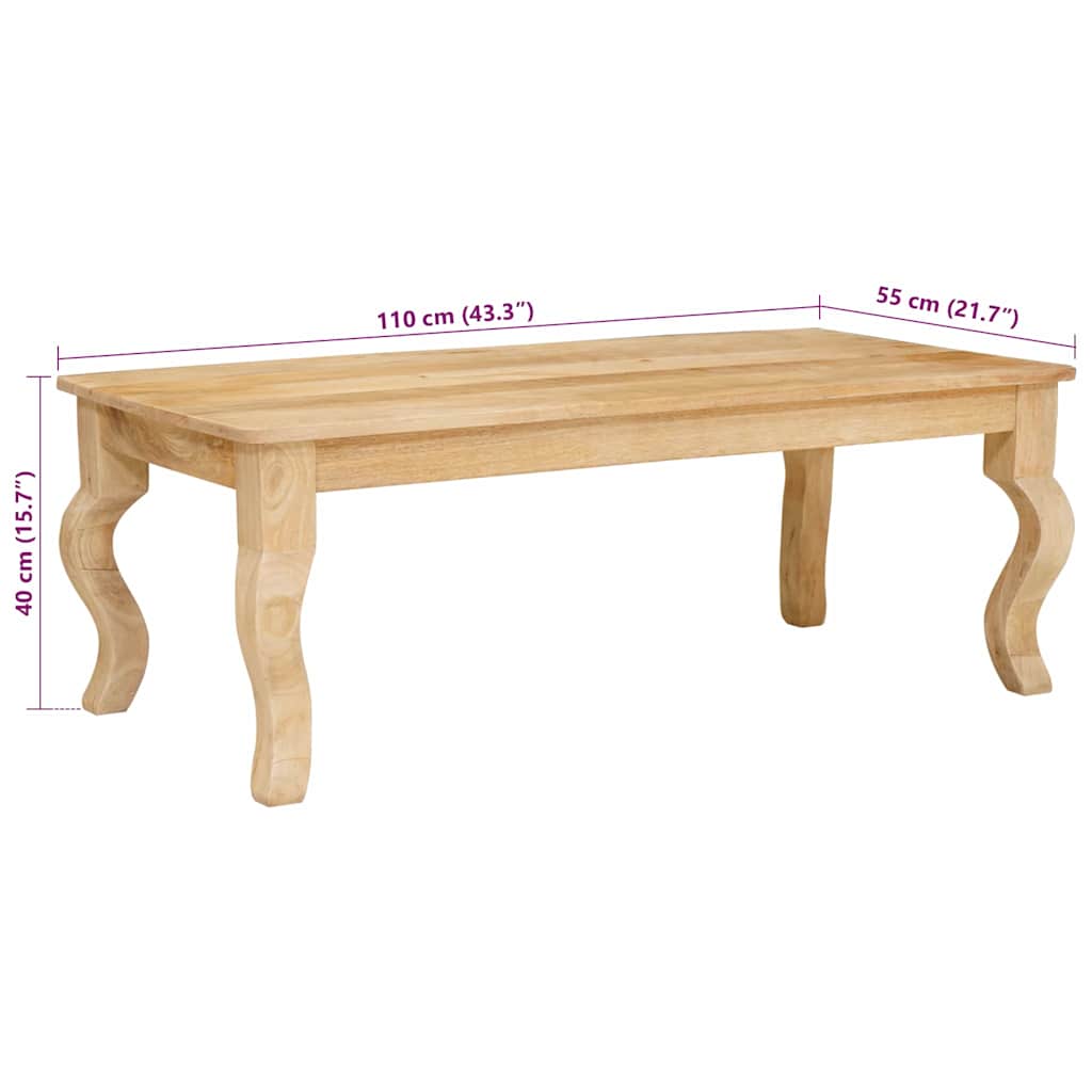 vidaXL Τραπεζάκι σαλονιού Καφέ 110 x 55 x 40 cm Στερεό ξύλο μάνγκο
