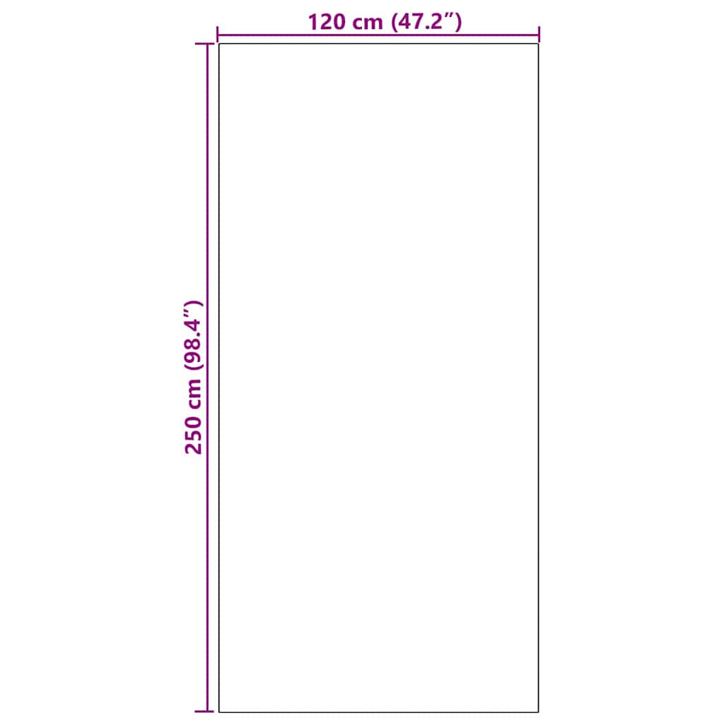 vidaXL Χαλάκι Εξώπορτας Μαύρο 120 x 250 cm Πολυαμίδιο και PVC