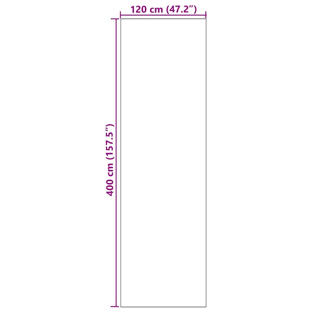 vidaXL Χαλάκι Εξώπορτας Μπλε και Μαύρο 120 x 400 cm 100% Πολυαμίδιο