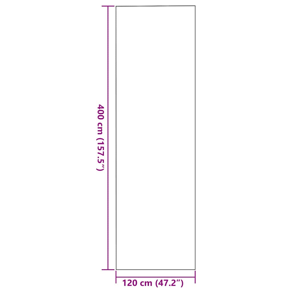 vidaXL Χαλάκι Εξώπορτας Γκρι και Μαύρο 120 x 400 cm