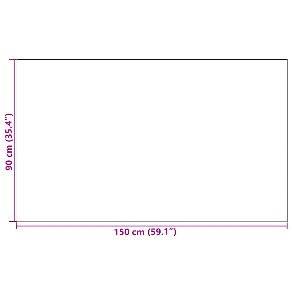 vidaXL Χαλάκι Εξώπορτας Κόκκινο και Μαύρο 90 x 150 cm 100% Πολυαμίδιο