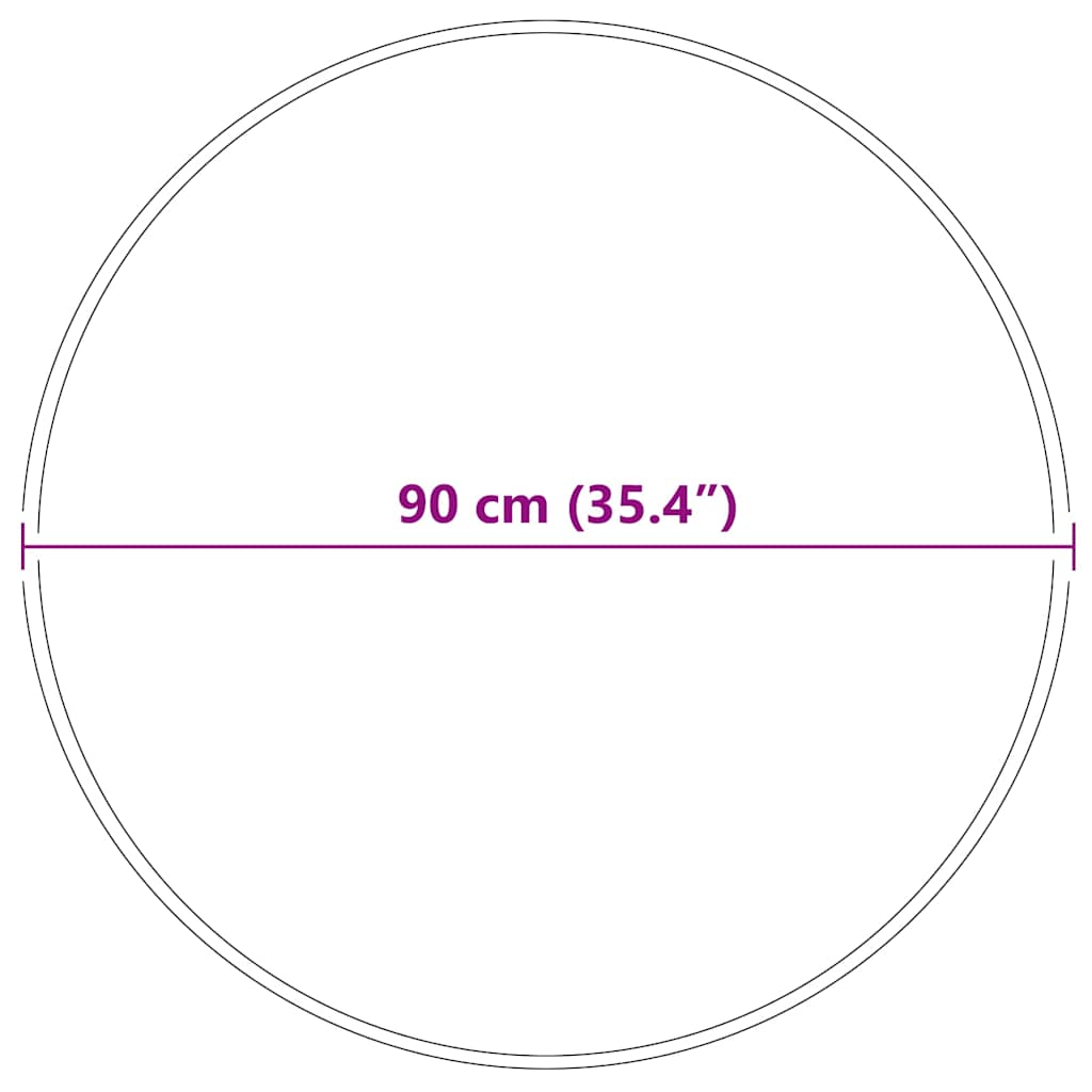 vidaXL Αντιολισθητικό Σαγκί Χαλάκι Σκούρο Γκρι 90 x 90 cm PP