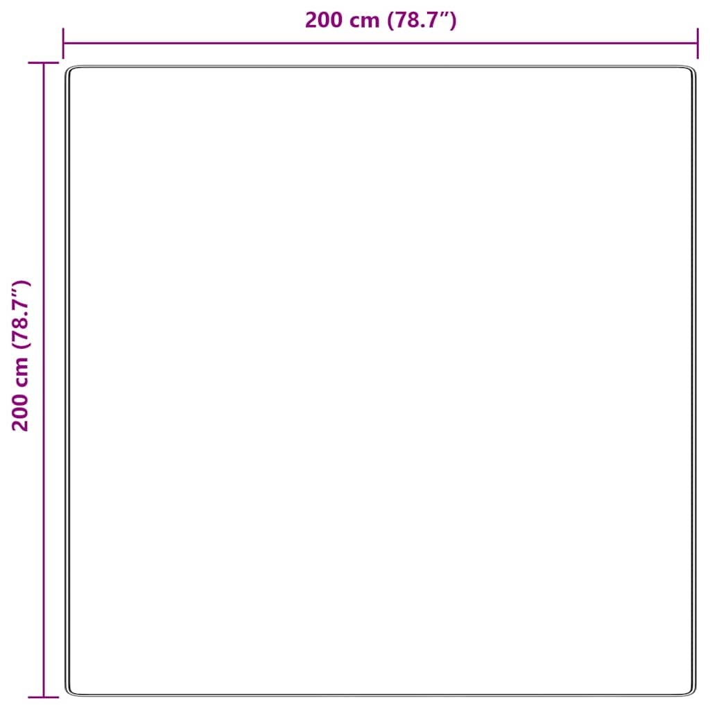 vidaXL Αντιολισθητικό Σαγκί Χαλάκι Κρεμ 200 x 200 cm PP