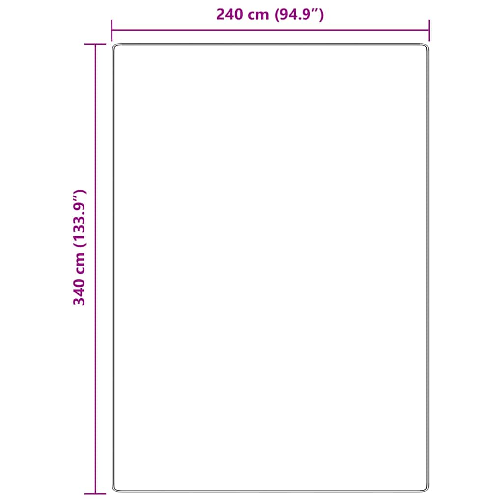vidaXL Αντιολισθητικό Σαγκί Χαλάκι Κρεμ 240 x 340 εκ. PP