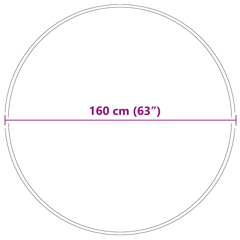 vidaXL Αντιολισθητικό Σαγκί Χαλάκι Κρεμ 160 x 160 cm PP