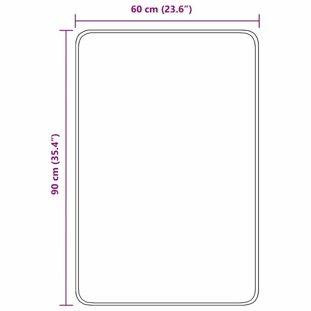 vidaXL Αντιολισθητικό μαξιλάρι μπάνιου Μπλε 60 x 90 cm PP